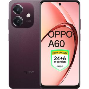 OPPO A60 5G (128 GB, Zwart-rood, 6.67", 5G), Smartphone, Zwart