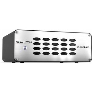 Glyph Studio RAID, 28 TB, 7200RPM, Ondernemingsklasse, USB 3.0, FW800, eSATA (28 TB), Externe harde schijf, Zwart, Zilver