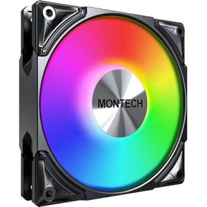 Montech METAL PRO 12 ARGB Fan (B) (120 mm, 1 x), PC ventilator, Zwart