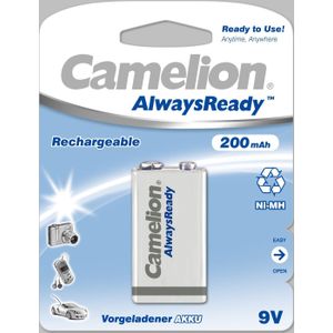 Camelion AlwaysReady NH-9V200AR-BP1 - Batterij 9V - NiMH - (oplaadbaar) (1 Pcs., 9V, 200 mAh), Batterijen