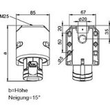 PCE - CEE Stopcontact 3-32 - Spatwaterdicht - PA6-Kunststof
