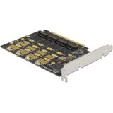 Delock - Host Bus Adapter - PCI Express Kaart - Zwart - 4 M.2 Slots