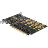 Delock - Host Bus Adapter - PCI Express Kaart - Zwart - 4 M.2 Slots