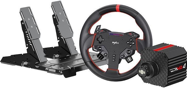 PXN VD4 Bundle F gaming set - VD4 base + WAS steering wheel + pedals, Controller