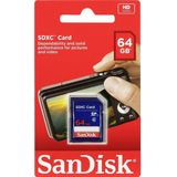 SanDisk - Standard Geheugenkaart - Blauw - 64 GB - SDXC-UHS-I