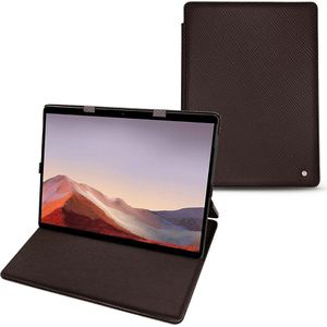 Noreve Lederen omslag verticaal (Microsoft Surface Pro X), Tablethoes, Bruin