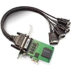 Moxa CP-114EL - Seriële kaart met 4 RS-232422485 poorten en laag profiel voor PCI Express x1, Controlekaart