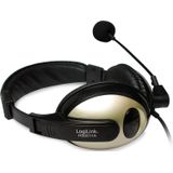 LogiLink - Stereo - Hoofdtelefoon - Geel/Zwart - Bedraad, Ideaal voor Internettelefonie en Videovergaderingen