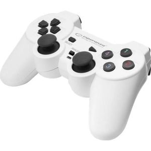 Esperanza WARRIOR Gamepad PC Sorteren Hvid (PC), Controller, Zwart