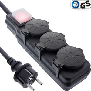 Stekkerdoos - Outdoor - Rubber-Neopreen - 3x CEE 7/3 - IP44