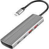 LogiLink UA0414 Hub - USB 3.2 Gen2 - Space Grey - Uitbreiding met 7 USB-poorten