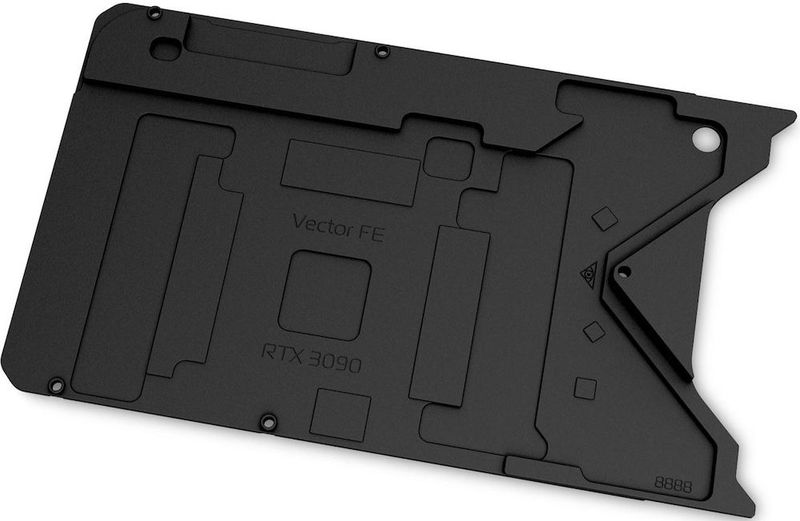 EK-Quantum Vector FE RTX 3090 Ti - Backplate - Zwart - Geanodiseerd Aluminium