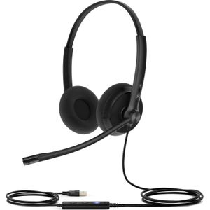 Yealink Hoofdtelefoon UH34 Lite Dual Teams (Bedraad, USB-A), Kantoorheadset, Zwart