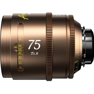 Dzofilm Arles Lustre 75mm T1.6 FF/VV Prime Cine Lens for PL (metric) (PL, Volledig formaat), Objectief, Goud