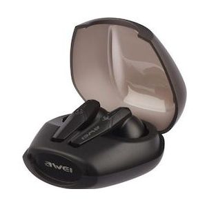 AWEI Bluetooth 5.3 T25 TWS Hoofdtelefoon - Dockingstation - Zwart