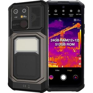 AGM by beafon G3Pro, Outdoor Smartphone 5G, mit Wärembildkamera (512 GB, Black, 6.72", Hybride dubbele SIM, 5G), Smartphone, Zwart
