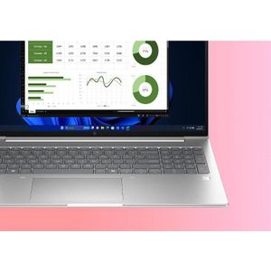 HP EliteBook 6 G1i 16 inch Notebook AI PC (16", 512 GB, 32 GB, Nummerblok), Notebook, Zilver