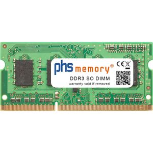 PHS-memory 2GB RAM-geheugen voor Thecus N4510U PRO DDR3 SO DIMM 1333MHz PC3-10600S (Thecus N4510U PRO, 1 x 2GB), RAM Modelspecifiek