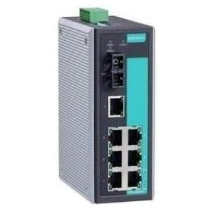 Moxa EDS-308-S-SC-T - Unmanaged Ethernet-switch met 7 10/100BaseT(X)-poorten, 1 100BaseFX-poort, Netwerkschakelaar