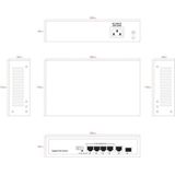Ernitec Onbeheerd, 4 x 10/1000Mbps (4 Havens), Netwerkschakelaar