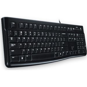 Logitech K120 for Business (DE, Bedraad), Toetsenbord, Zwart