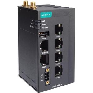 Moxa Industrieller 802.11ax Wireless AP mit 5 101001000BaseT(X) Ports, IP30, US-Band, -, Toegangspunt