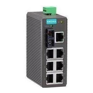 Moxa EDS-208-M-SC - Instapmodel unmanaged Ethernet-switch met 7 10100BaseT(X)-poorten, 1 100BaseFX mu, Netwerkschakelaar