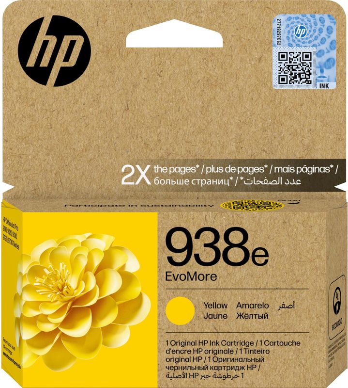HP 938e EvoMore originele gele inktcartridge