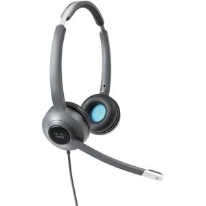 Cisco - Headset 522 Duo - Kantoorheadset - Grijs - Bedraad met USB-A Adapter