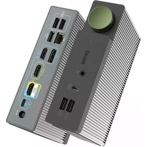 BenQ beCreatus DP1310 (USB C), Docking station + USB-hub, Zwart