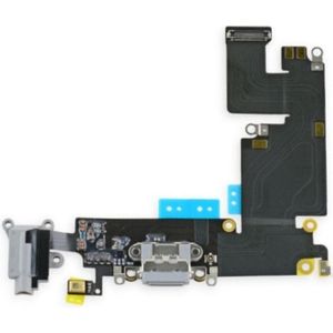 Foxconn iPhone 6 Plus Lightning Dock Connector Audioflex Microfoon grijs zwart (iPhone 6+), Onderdelen voor mobiele apparaten, Grijs