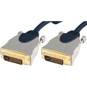 Shiverpeaks sp-PROFESSIONAL DVI Kabel 10 m DVI-D Blauw - Chroom (SP77448) (10 m, DVI), Videokabel
