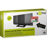 Goobay - Actieve Full HD DVB-T2 Binnenantenne - Zwart - Incl. LTE/4G Filter