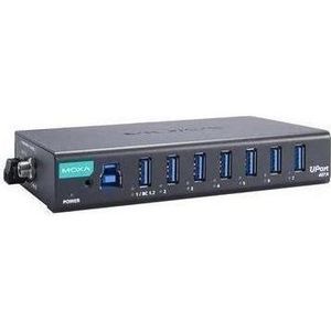 Moxa UPORT 407A-T - USB 3.2 hubs met 7 poorten voor industrieel gebruik (USB-A, 8 ports), Docking station + USB-hub