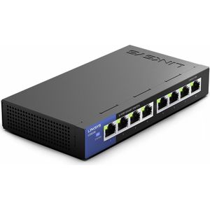 Linksys Unmanaged Gigabit Switch 8-poorts (8 Havens), Netwerkschakelaar, Blauw, Zwart