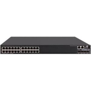 HPE E N FlexNetwork 5510 HI Switch 4 SFP+ Poorten, 1 Slot, MACsec Ondersteuning (24 ports), Netwerkschakelaar, Zwart