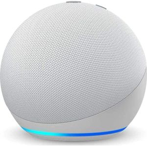 Amazon Echo Dot (4th Gen) Slimme luidspreker met Alexa (usa) + EU adapter inbegrepen (Amazon Alexa), Slimme luidsprekers, Wit