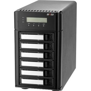 Areca Thunderbolt 3 USB 3.2 Gen2 Raid-opslag ARC-8050T3U-6 (6 x 2 TB), Netwerkopslag, Zwart