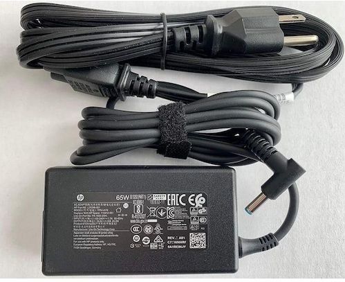 HP AC-adapter 65W Npfc Smart 3P L25298-002 (65 W), Voeding voor notebooks, Zwart