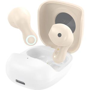 xO Bluetooth-oortelefoon G28 TWS beige (4.50 h, Draadloze), Koptelefoon, Beige