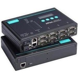 Moxa Desktop-Geräteserver mit 8 RS-232-Anschlüssen, RJ45-Anschlüssen und 48-VDC-Stromversorgung, Printer server