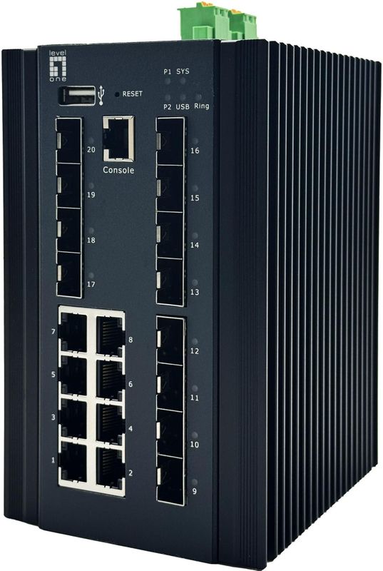 LevelOne IGU-2072 netwerk-switch Managed L2+ Gigabit Ethernet (10/100/1000) Zwart