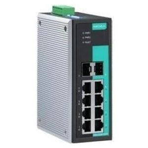 Moxa EDS-G308-2SFP - Unmanaged Full Gigabit Ethernet-switch met 6 10/100 1000BaseT(X)-poorten, Netwerkschakelaar