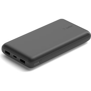 Belkin Oplaadstoot (20000 mAh, 15 W, 74 Wh), Powerbank, Zwart