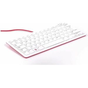 Raspberry Pi Toetsenbord, AZERTY Rood, Wit - (FR), Toetsenbord, Rood, Wit