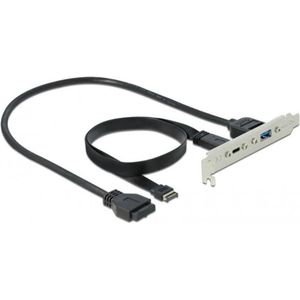 DeLOCK - 89934 - USB-kabel - Zwart - USB 3.2 Gen 2 - 0,5 m
