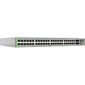 Allied Telesis L3 STACKSWITCH 40X10/100/1000-T 4XSFP+ POORT 1SINGLEFIXED PSU EU (52 ports), Netwerkschakelaar, Grijs