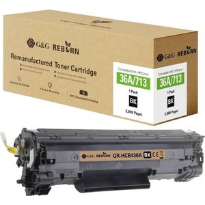 G&G, Toner, Toner vervangt HP, Canon 36A Compatibel Zwart 2000 pagina's Reborn remanufac (BK)