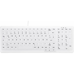 CHERRY AK-C7000 Toetsenbord USB QWERTY Duits Wit (DE, Bedraad), Toetsenbord, Wit