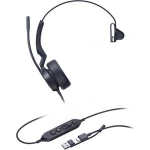 Yealink UH44 Mono Teams - Kantoorheadset - Bedraad - USB-C/A